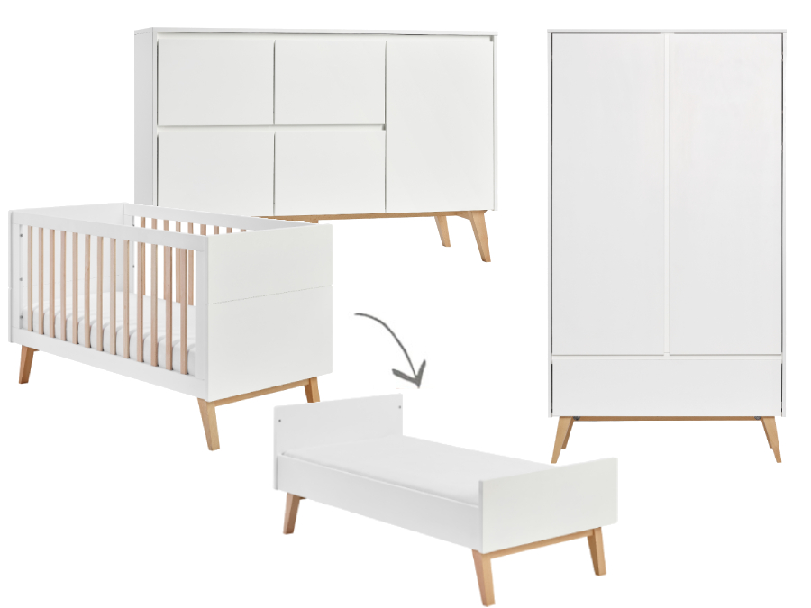 Pinio Swing 3-delige meegroeikamer large - wit