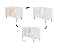 Pinio Swing ombouwbaar ledikant 60x120 - wit