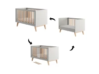 Pinio Swing ombouwbaar ledikant 60x120 - grijs