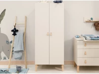 Bopita Amira 2-deurs kledingkast Dune / Naturel - Afbeelding 6