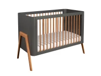 Troll Nursery ledikant 60x120 Torsten - seal grey / teak