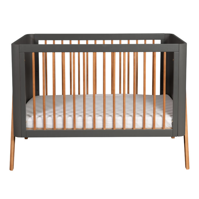 Troll Nursery ledikant 60x120 Torsten - seal grey / teak - Afbeelding 2