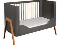 Troll Nursery ledikant 60x120 Torsten - seal grey / teak - Afbeelding 4