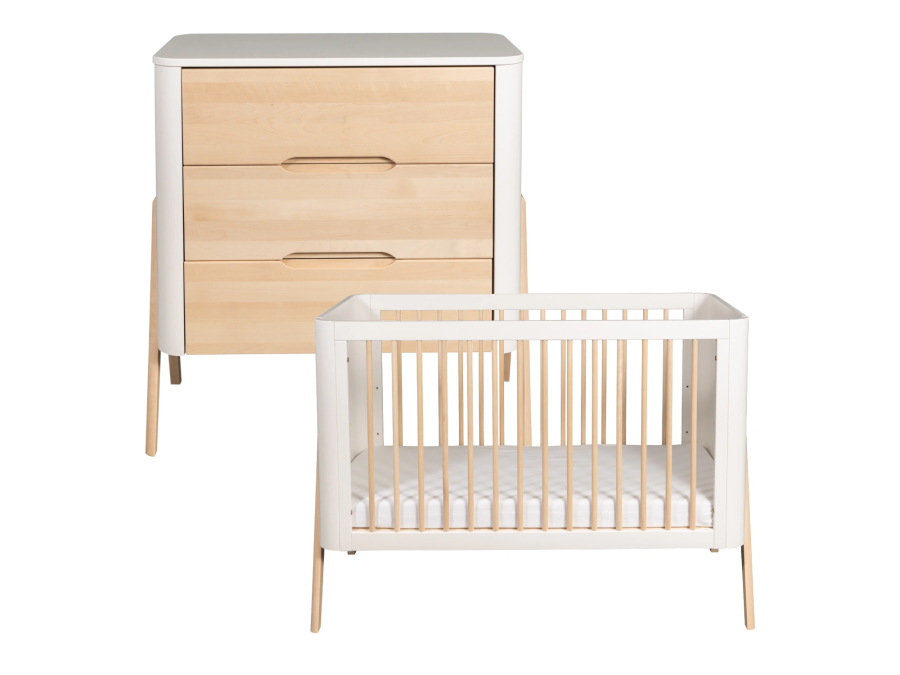 Troll Nursery 2-delige babykamer Torsten - wit / naturel