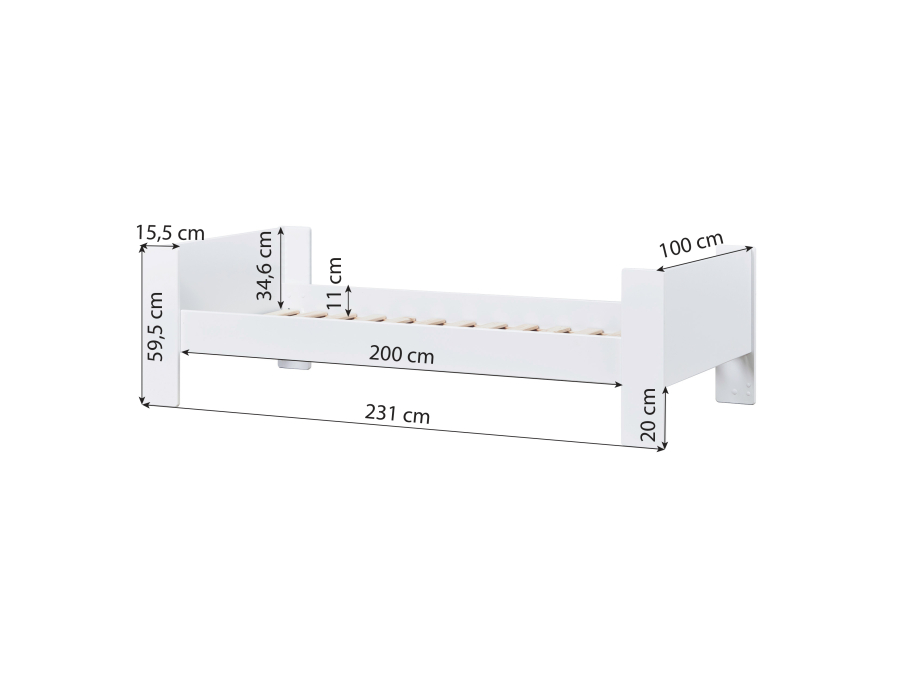 Hoppekids SFK bed 90x200 - wit - Afbeelding 9