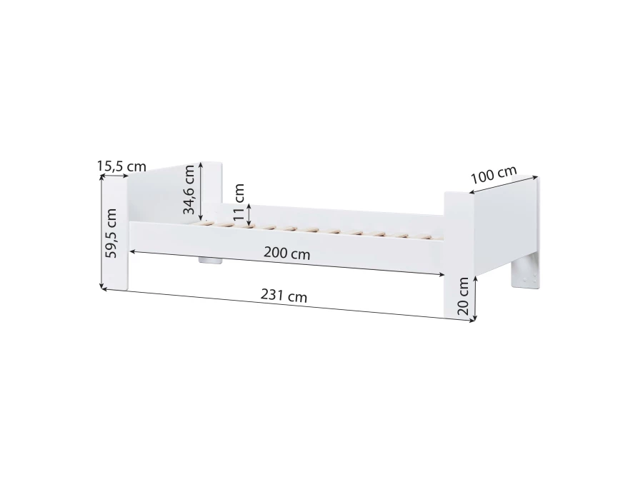 Hoppekids SFK bed 90x200 - wit - Afbeelding 9