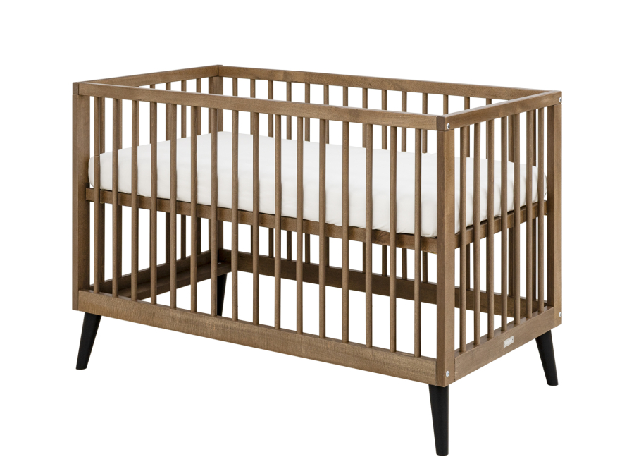 Bopita Zara ledikant 60x120 Walnoot / Mat zwart - Afbeelding 2