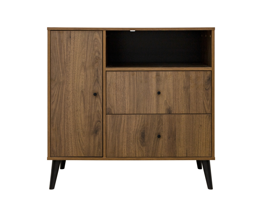 Bopita Zara commode Walnoot / Mat zwart - Afbeelding 4