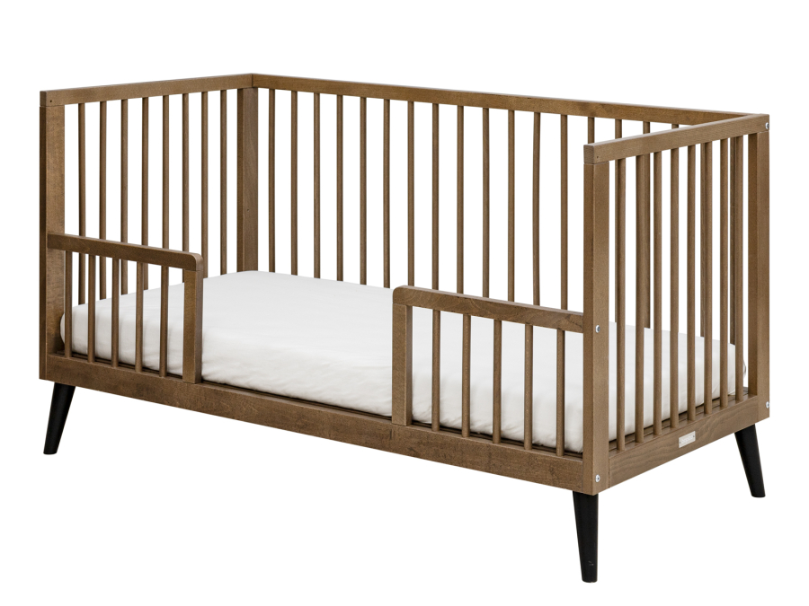 Bopita Zara meegroeibed 70x140 Walnoot / Mat zwart - Afbeelding 5