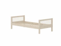 Flexa Classic eenpersoonsbed met spijlen 90x200 whitewash