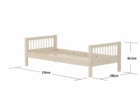 Flexa Classic eenpersoonsbed met spijlen 90x200 whitewash - Afbeelding 4