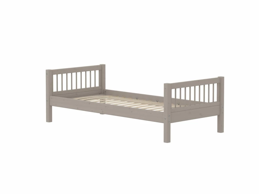 Flexa Classic eenpersoonsbed met spijlen 90x200 greywash