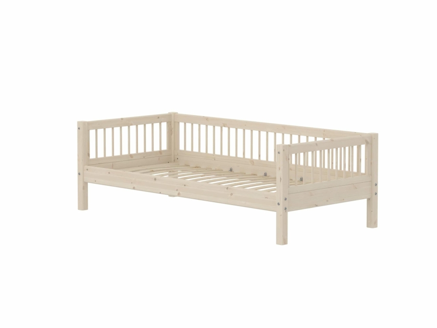 Flexa Classic bedbank met spijlen 90x200 whitewash