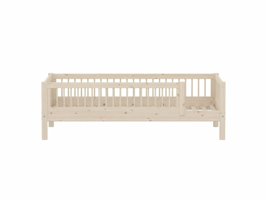 Flexa Classic bedbank met uitvalbeveiliging en spijlen 90x200 whitewash - Afbeelding 2