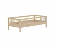 Flexa Classic bedbank met uitvalbeveiliging en spijlen 90x200 raw