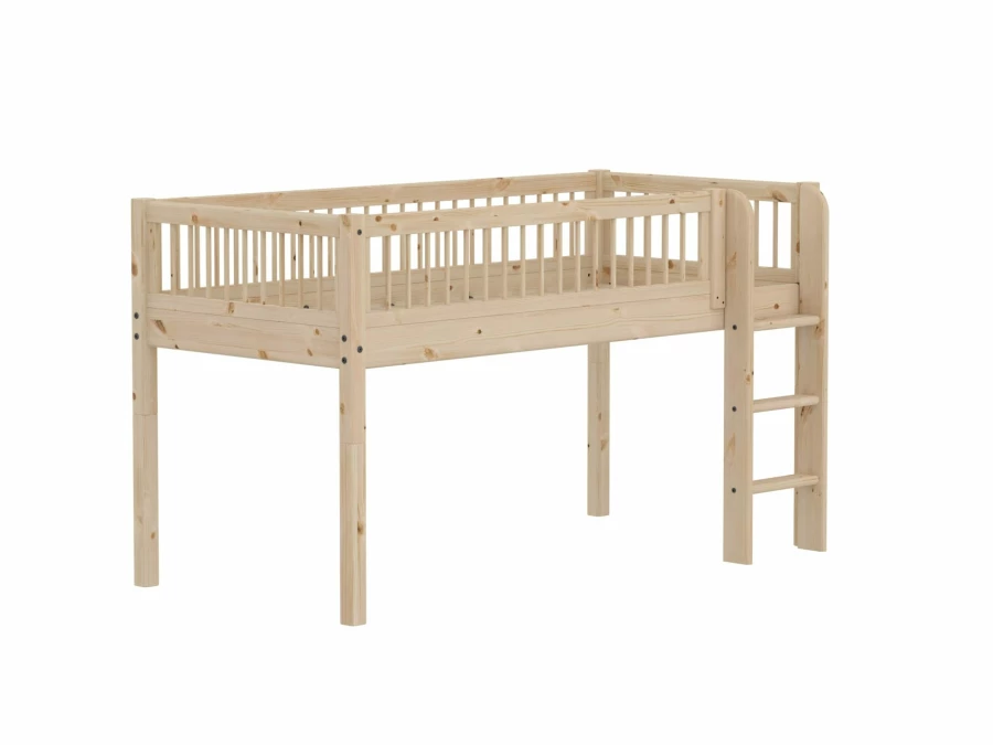 Flexa Classic halfhoogslaper met spijlen 90x200 raw