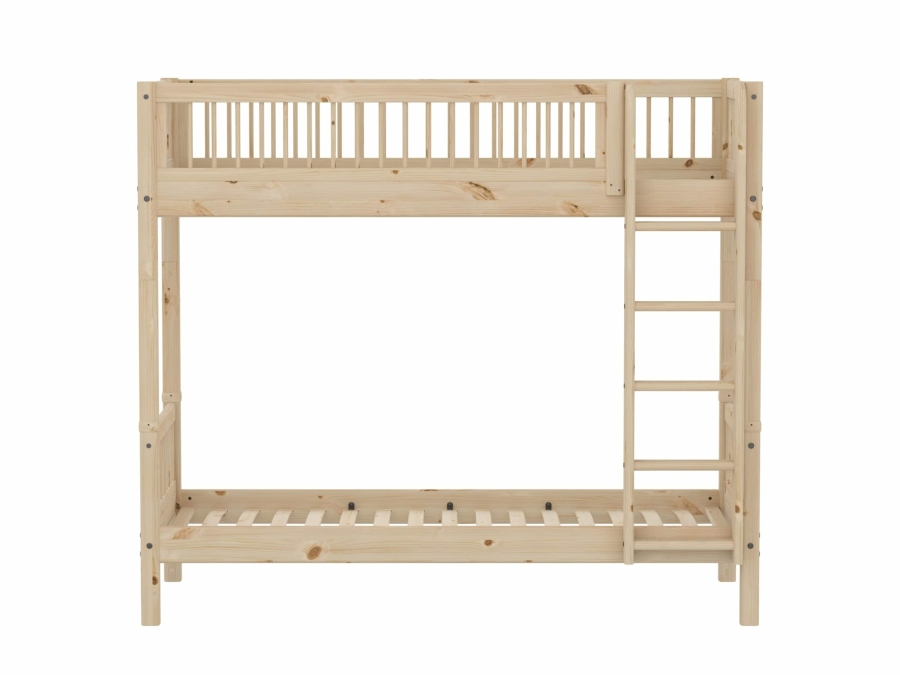 Flexa Classic stapelbed met spijlen 90x200 raw - Afbeelding 2