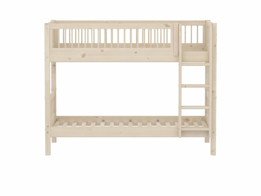 Flexa Classic stapelbed met spijlen 90x200 whitewash - Afbeelding 2