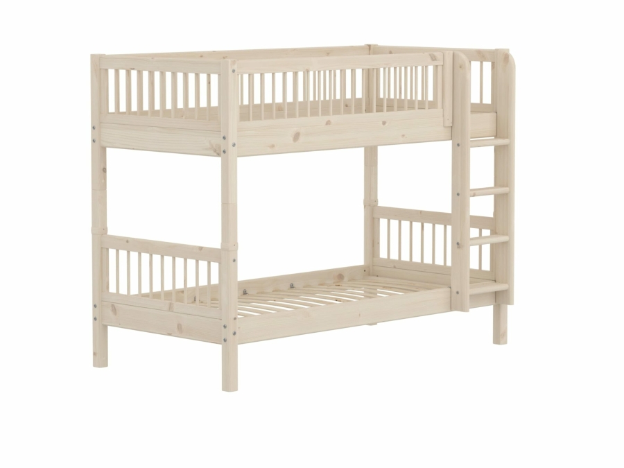 Flexa Classic stapelbed met spijlen 90x200 whitewash - Afbeelding 3