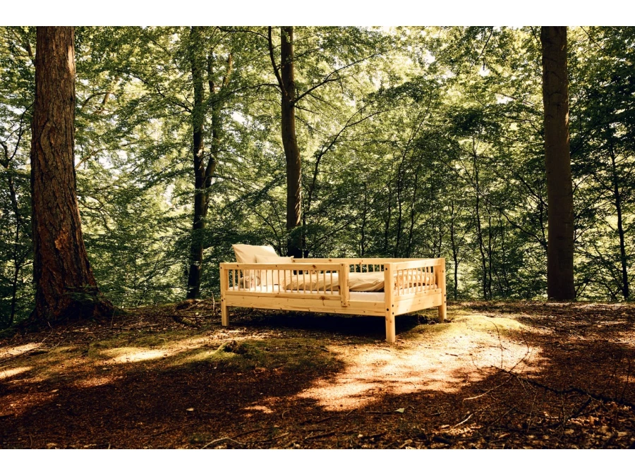 Flexa Classic bedbank met spijlen, uitvalbeveiliging en opberglades 90x200 raw - Afbeelding 7