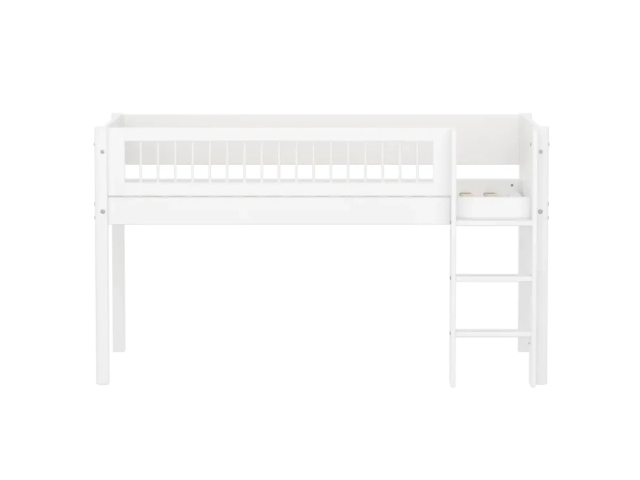 Flexa White Halfhoogslaper m. rechte ladder - Crossbars - Afbeelding 2
