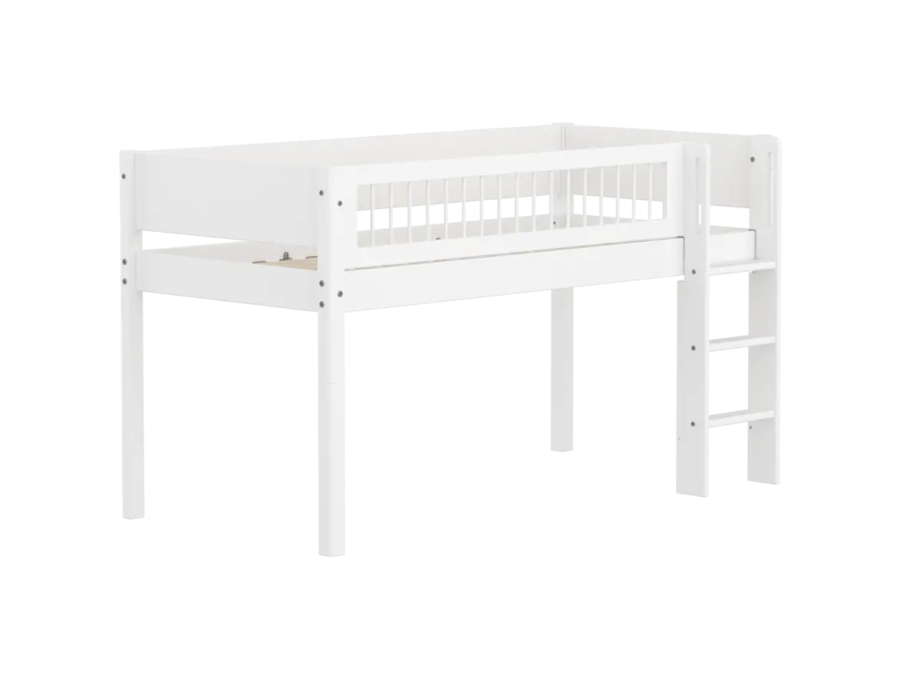 Flexa White Halfhoogslaper m. rechte ladder - Crossbars - Afbeelding 3