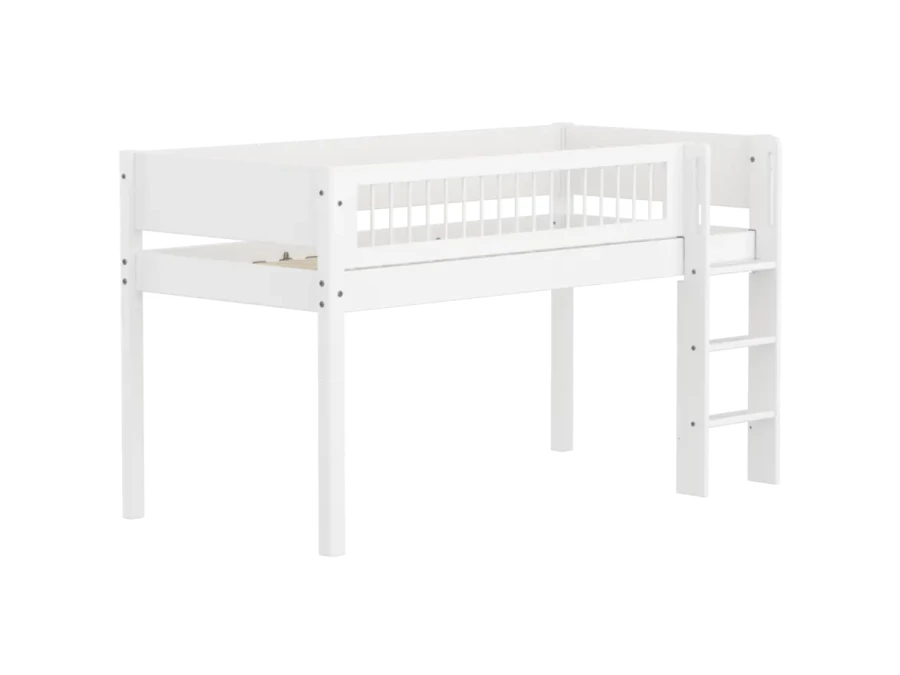 Flexa White Halfhoogslaper m. rechte ladder - Crossbars - Afbeelding 3