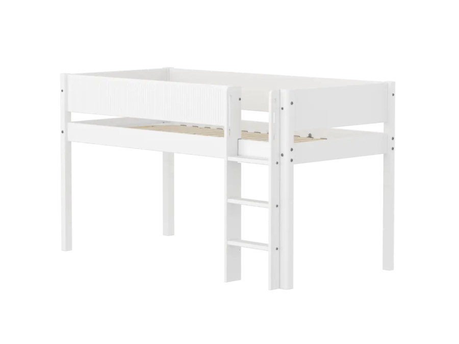 Flexa White Halfhoogslaper m. rechte ladder - Grooves