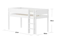 Flexa White Halfhoogslaper m. rechte ladder - Grooves - Afbeelding 4