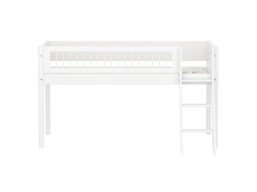 Flexa White Halfhoogslaper m. schuine ladder - Crossbars - Afbeelding 2