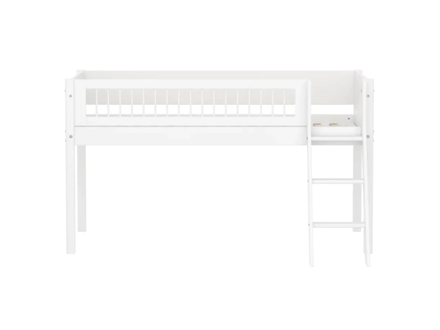 Flexa White Halfhoogslaper m. schuine ladder - Crossbars - Afbeelding 2