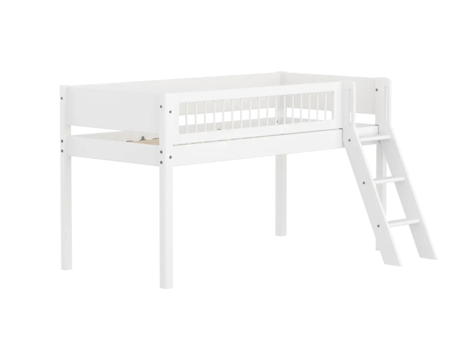 Flexa White Halfhoogslaper m. schuine ladder - Crossbars - Afbeelding 3