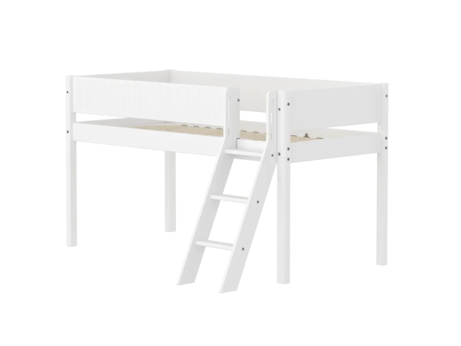 Flexa White Halfhoogslaper m. schuine ladder - Grooves