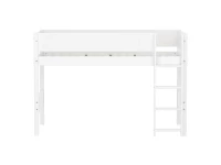 Flexa White Verhoogde halfhoogslaper m. rechte ladder - Grooves - Afbeelding 2
