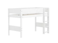 Flexa White Verhoogde halfhoogslaper m. rechte ladder - Grooves - Afbeelding 3