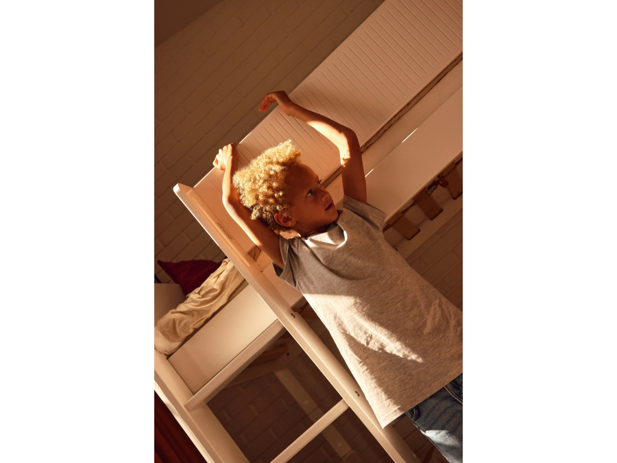 Flexa White Halfhoogslaper m. rechte ladder en glijbaan - Grooves - Afbeelding 7