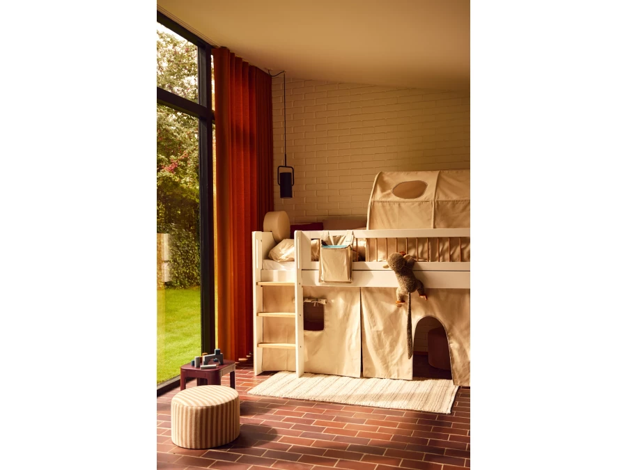 Flexa Nor Verhoogde halfhoogslaper m. spijlen en schuine ladder - Afbeelding 5