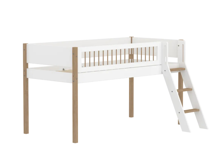 Flexa Nor Halfhoogslaper m. spijlen en schuine ladder - Afbeelding 3