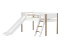 Flexa Nor Halfhoogslaper m. spijlen schuine ladder en glijbaan