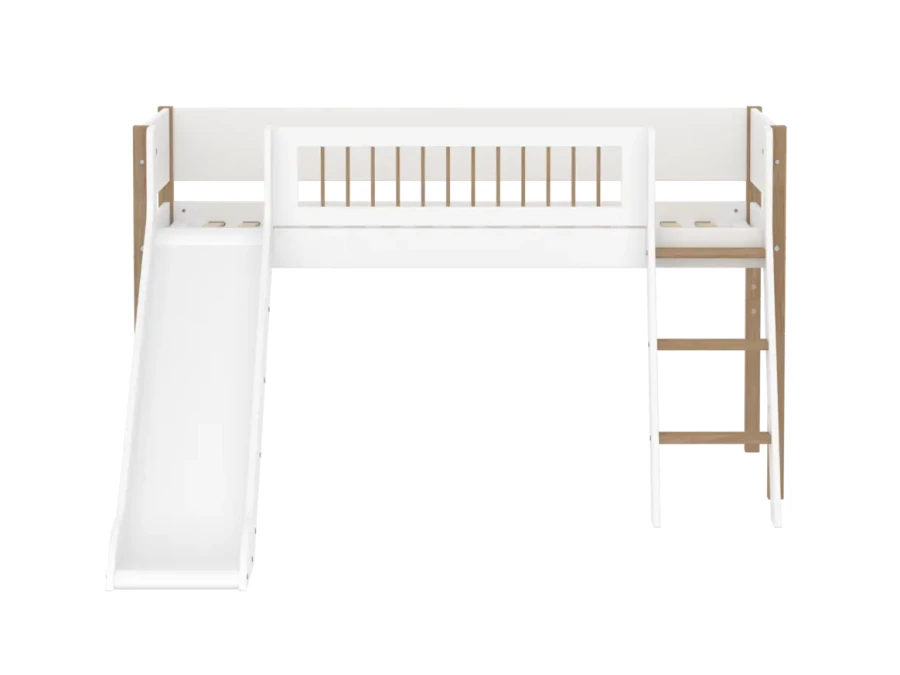 Flexa Nor Halfhoogslaper m. spijlen schuine ladder en glijbaan - Afbeelding 2