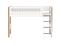 Flexa Nor Verhoogde halfhoogslaper m. spijlen en schuine ladder - Afbeelding 2