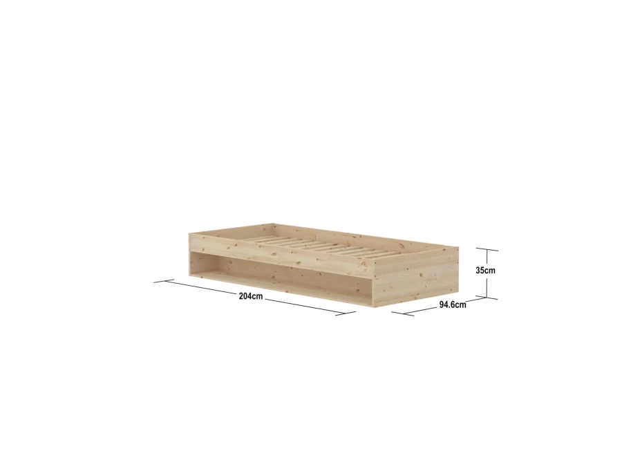 Flexa Grow platformbed 90x200 - naturel - Afbeelding 4