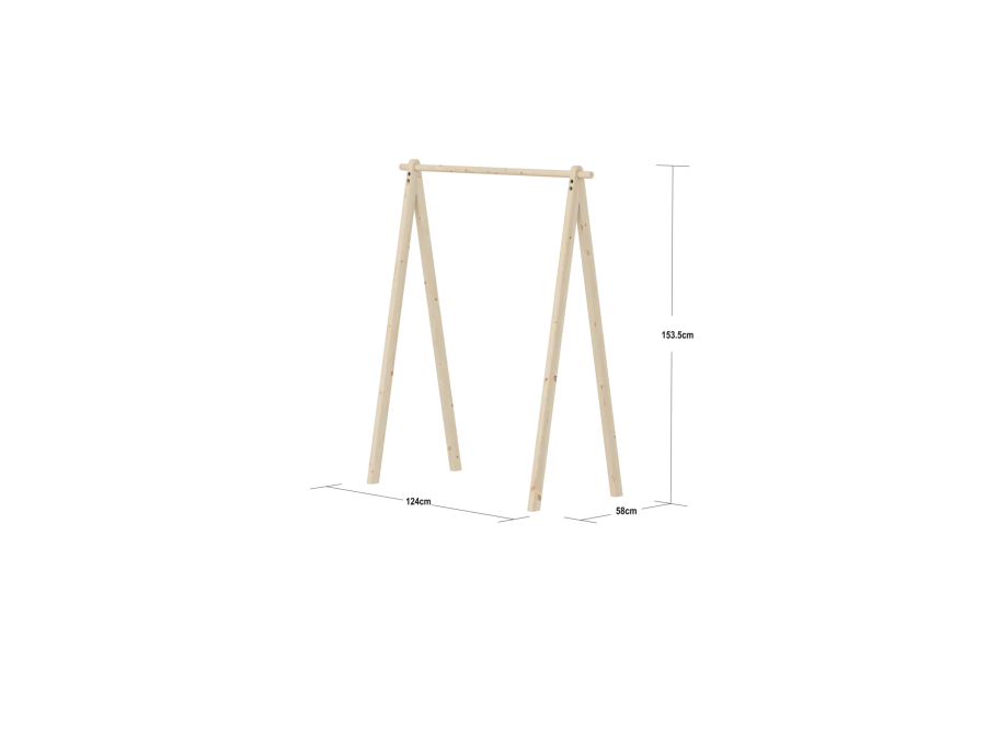 Flexa Grow kledingrek  - naturel - Afbeelding 4