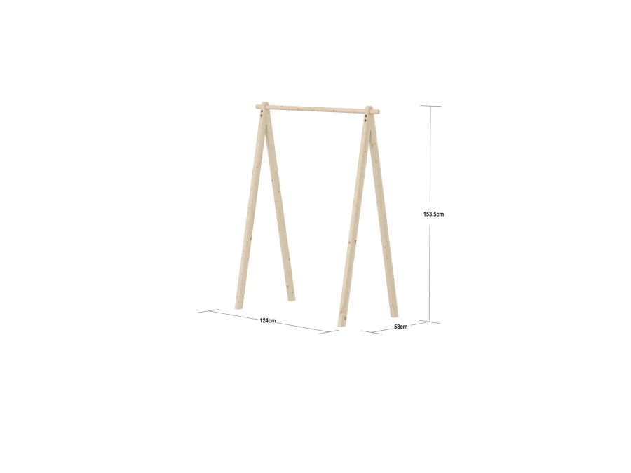 Flexa Grow kledingrek  - naturel - Afbeelding 4