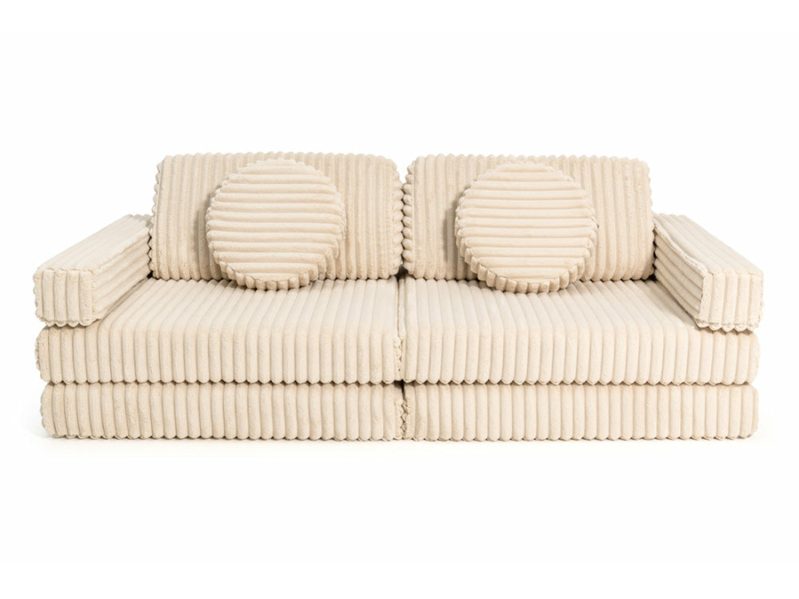 Shappy Pure Speelbank - Ribstof Wafel - Cream Beige