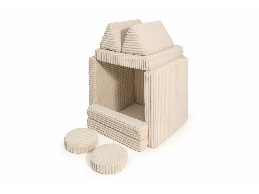Shappy Pure Speelbank - Ribstof Wafel - Cream Beige - Afbeelding 8
