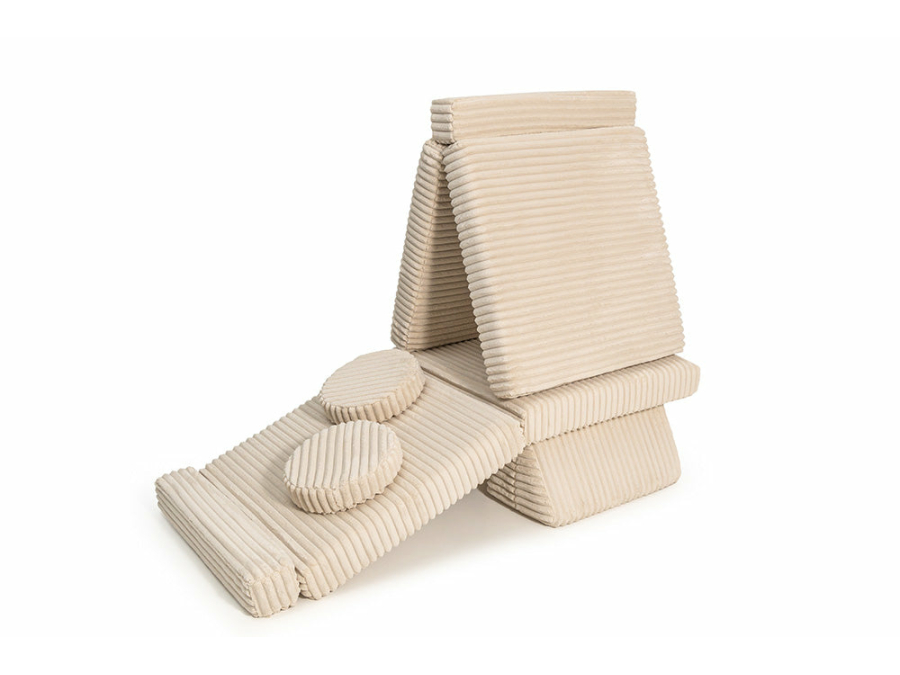 Shappy Pure Speelbank - Ribstof Wafel - Cream Beige - Afbeelding 7