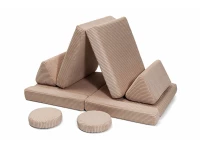 Shappy Pure Speelbank Mini - Ribstof - Chocolate - Afbeelding 2