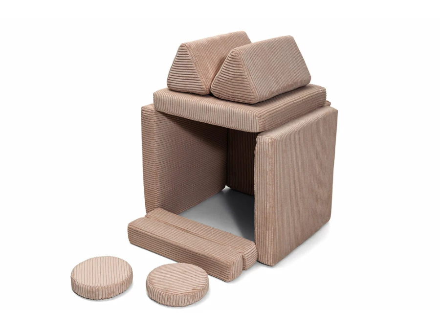 Shappy Pure Speelbank Mini - Ribstof - Chocolate - Afbeelding 4