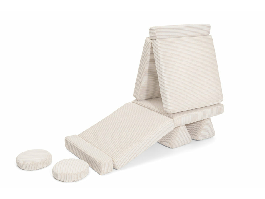 Shappy Pure Speelbank Mini - Ribstof - Vanilla - Afbeelding 5